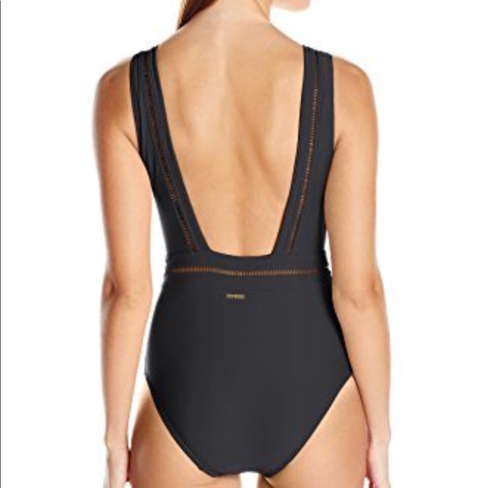 Ted Baker Starz Plunge Swimsuit Black  A242 - Picture 2 of 8